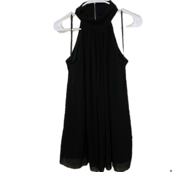 NAKED ZEBRA Micro Pleated Halter Style Dress Size S - Picture 2 of 5